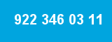 922 346 03 11